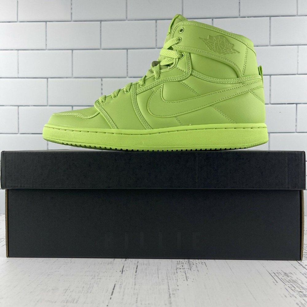 Billie Eilish x Air Jordan 1 AJKO Womens Size 10.5 Key Lime Mens 9 Vegan Leather